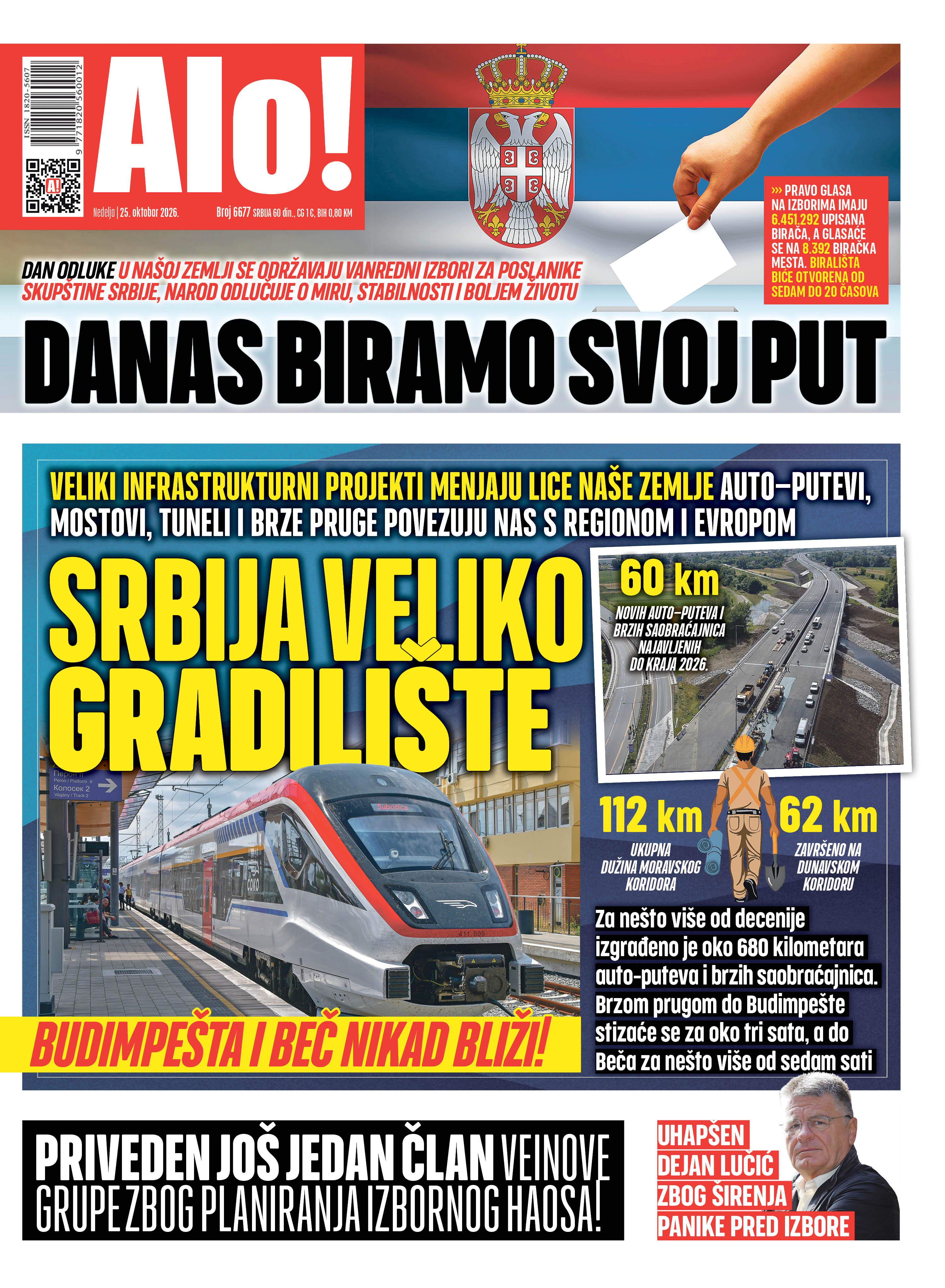 Naslovna strana Alo! novina Naslovna strana Alo! novina