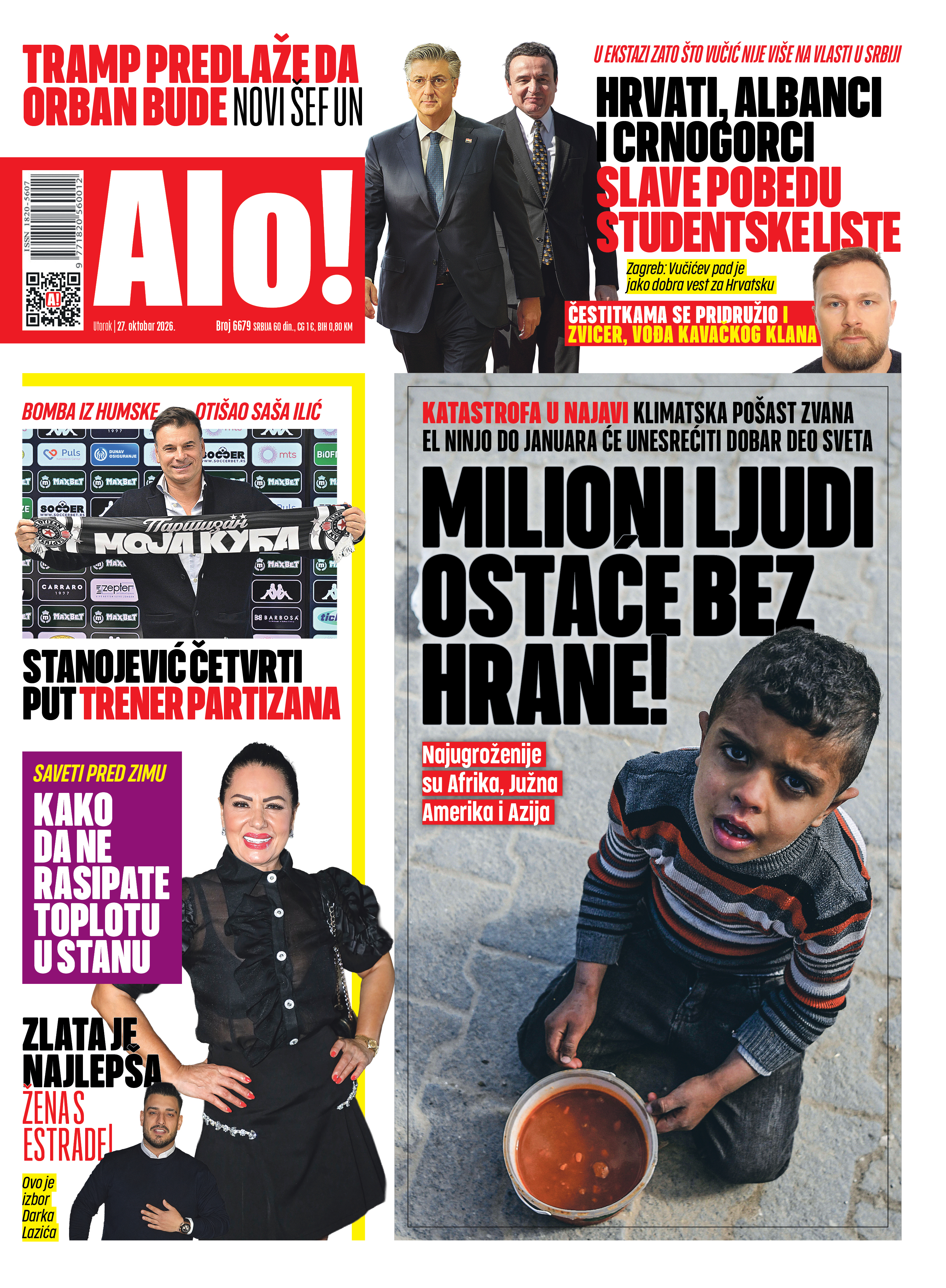 Naslovna strana Alo! novina