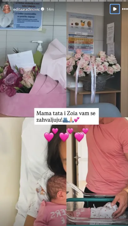 Edita sa ocem deteta i ćerkicom