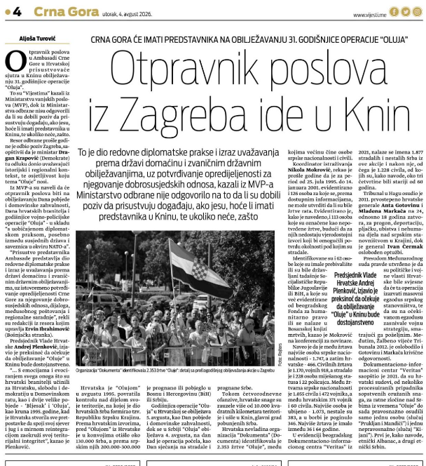 Crna Gora slavi "Oluju" Crna Gora slavi "Oluju"