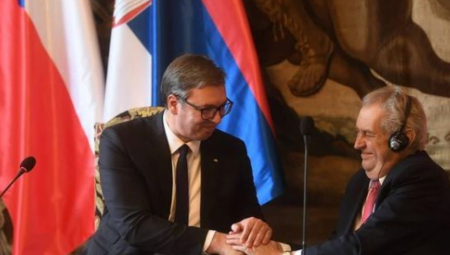 Miloš Zeman u oproštajnoj poseti Beogradu