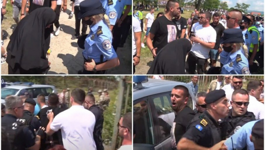 SNIMAK IŽIVLJAVANJA NAD SRBIMA NA GAZIMESTANU Pogledajte kako specijalci hapse mladića koji je hteo da zaštiti monahinju (VIDEO)