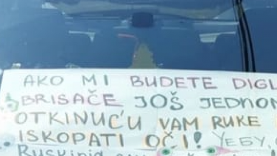 APSOLUTNI HIT, PORUKA RUSKINJE IZ BEOGRADA: Ako imate žalbi u vezi mog parkiranja, svratite ako imate mu*a! (FOTO)
