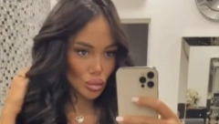 OGROMNE SILIKONSKE GRUDI U PRVOM PLANU! Tamara Đurić napravila kolaps na bazenu, parče tkanine jedva sakriva intimni deo (FOTO)