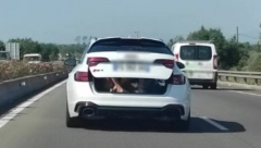 UBACIO DECU U GEPEK, PA DAO GAS: Šok scena na auto-putu, otac "popio" debelu kaznu (FOTO)
