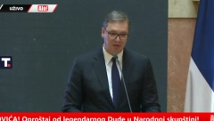 PREDSEDNIK VUČIĆ ODRŽAO GOVOR NA KOMEMORACIJI DUDI IVKOVIĆU: Srbija ga zaboraviti neće, neka mu je večna slava