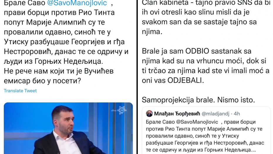 MUKE U "EKOLOŠKOM RAJU" Žestoka svađa Manojlovića i Đilasovog kuma, pale obostrano teške optužbe