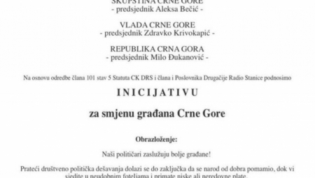 SMEH DO SUZA Bečić, Milo i Krivi podneli inicijativu za "smenu građana"!