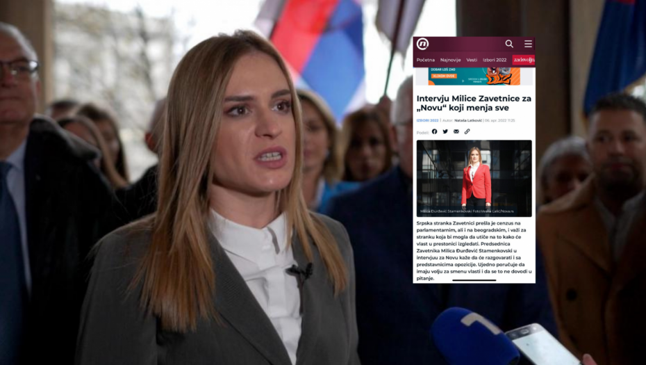 MARINIKINI I ĐILASOVI MEDIJI DIŽU U NEBESA MILICU ZAVETNICU Nestala je briga za Srbe i Srbiju, a Kosovo i genocid nisu teme koje su joj BITNE!