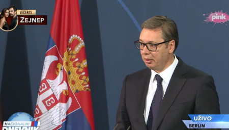 VUČIĆ SE OBRATIO IZ BERLINA: "Ne menjamo evropski kurs, ali ni naš jasan stav o neuvođenju sankcija Rusiji"