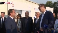 VUČIĆ I VARHEJI U OBILASKU GRADILIŠTA TIRŠOVE 2 Gradnja  na 57.000 metara kvadratnih koštaće 117,2 miliona evra