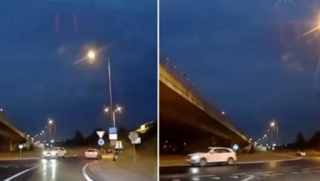 BAHATA VOŽNJA Audijem ušao u kružni tok i vozio u krivom smeru (VIDEO)