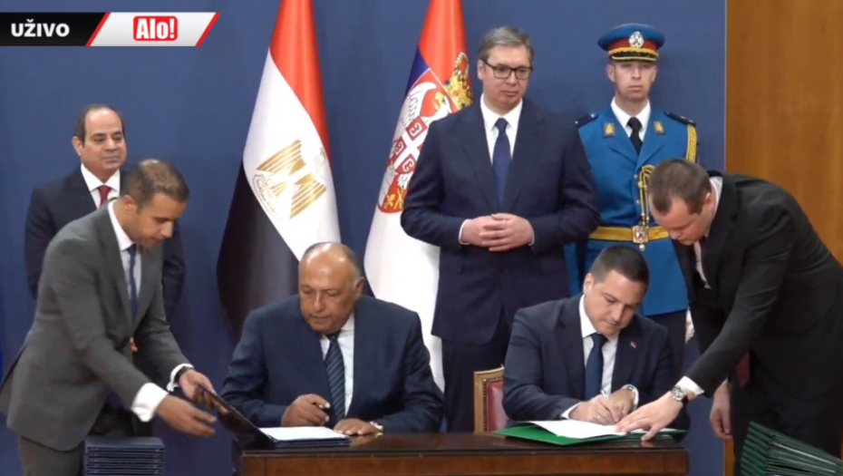 VUČIĆ I SISI POTPISALI DEKLARACIJU Uspostavljenje strateškog partnerstva dve zemlje