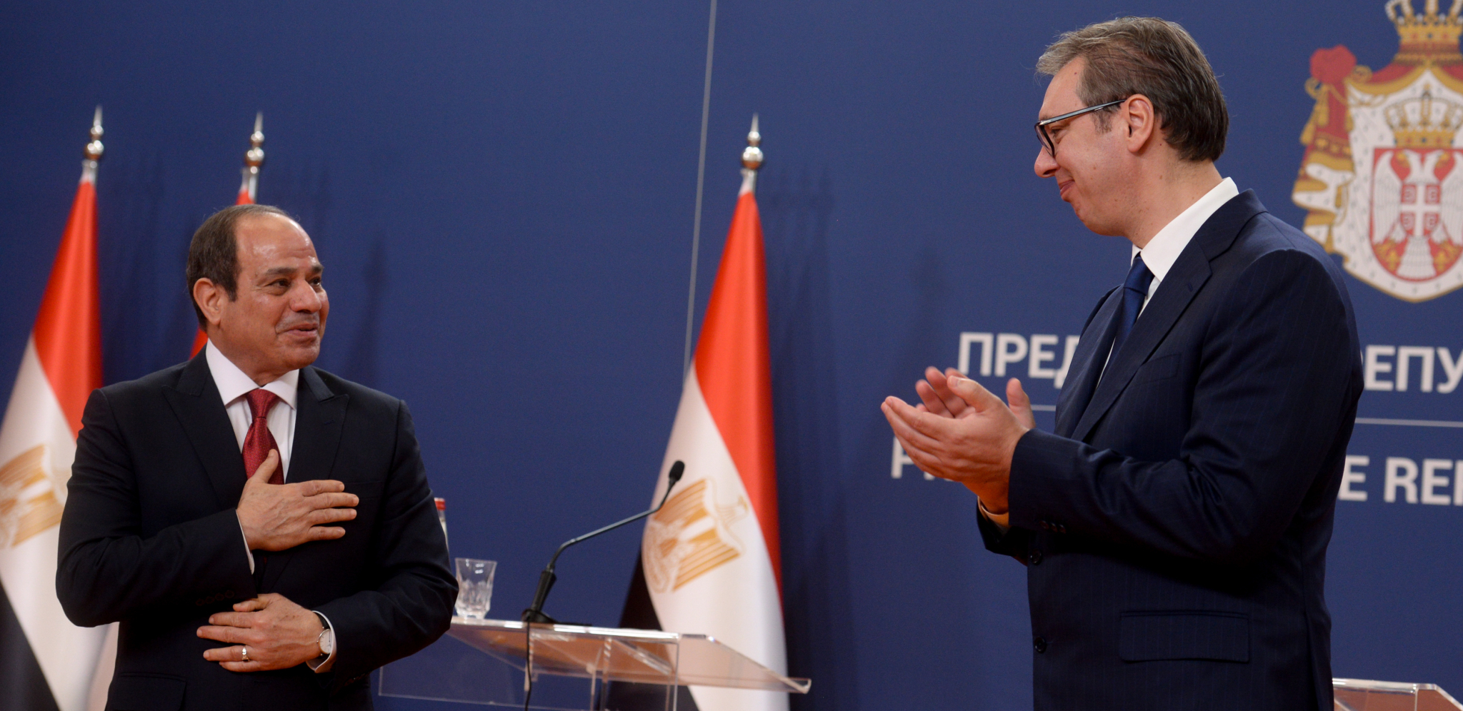 VUČIĆ POSLE VEČERE SA PREDSEDNIKOM EGIPTA "Nazdravili smo za prijateljstvo i buduće projekte na dobrobit naših građana" (FOTO)
