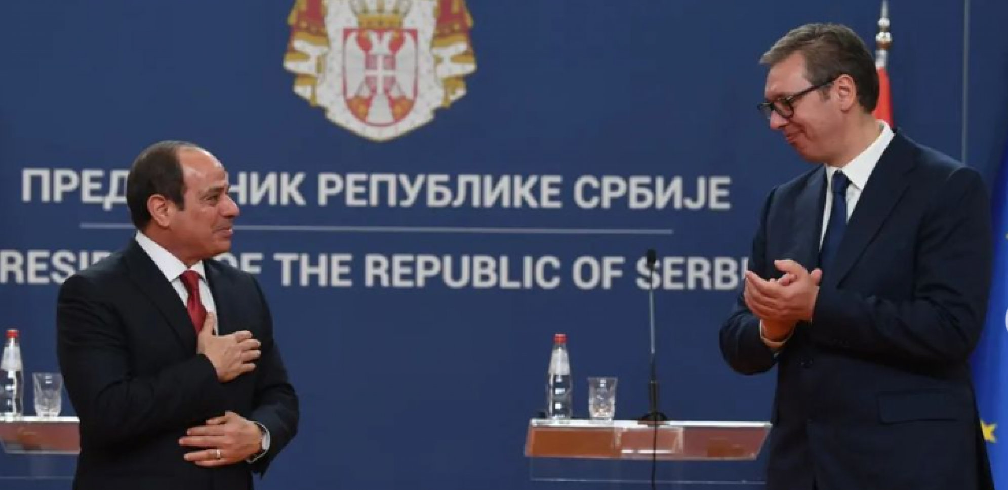 PREDSEDNICI SRBIJE I EGIPTA POSETILI IZLOŽBU Postavka posvećena diplomatskim odnosima dve zemlje