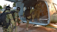 63. BRIGADA RAZVIJA ZASTAVU Trobojka duga 50 metara preko mosta na Drini, Srbi slave veliki praznik