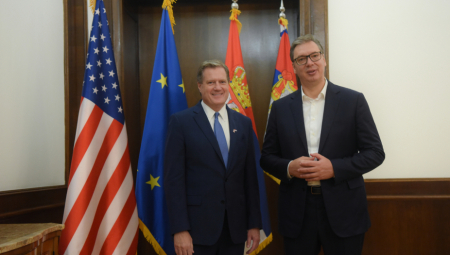 JAČANJE ODNOSA IZMEĐU SRBIJE I SAD Vučić sa kongresmenom Majklom Tarnerom