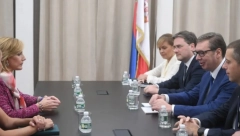 POČELE AKTIVNOSTI PREDSEDNIKA SRBIJE Vučić se u Njujorku sastao sa kongresmenkom Klaudijom Teni (FOTO)