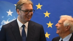 I OVOM PRILIKOM PONOVILA SE TEMA UVOĐENJA SANKCIJA RUSIJI Vučić na neformalnom ručku sa Boreljom i liderima Zapadnog Balkana (FOTO)