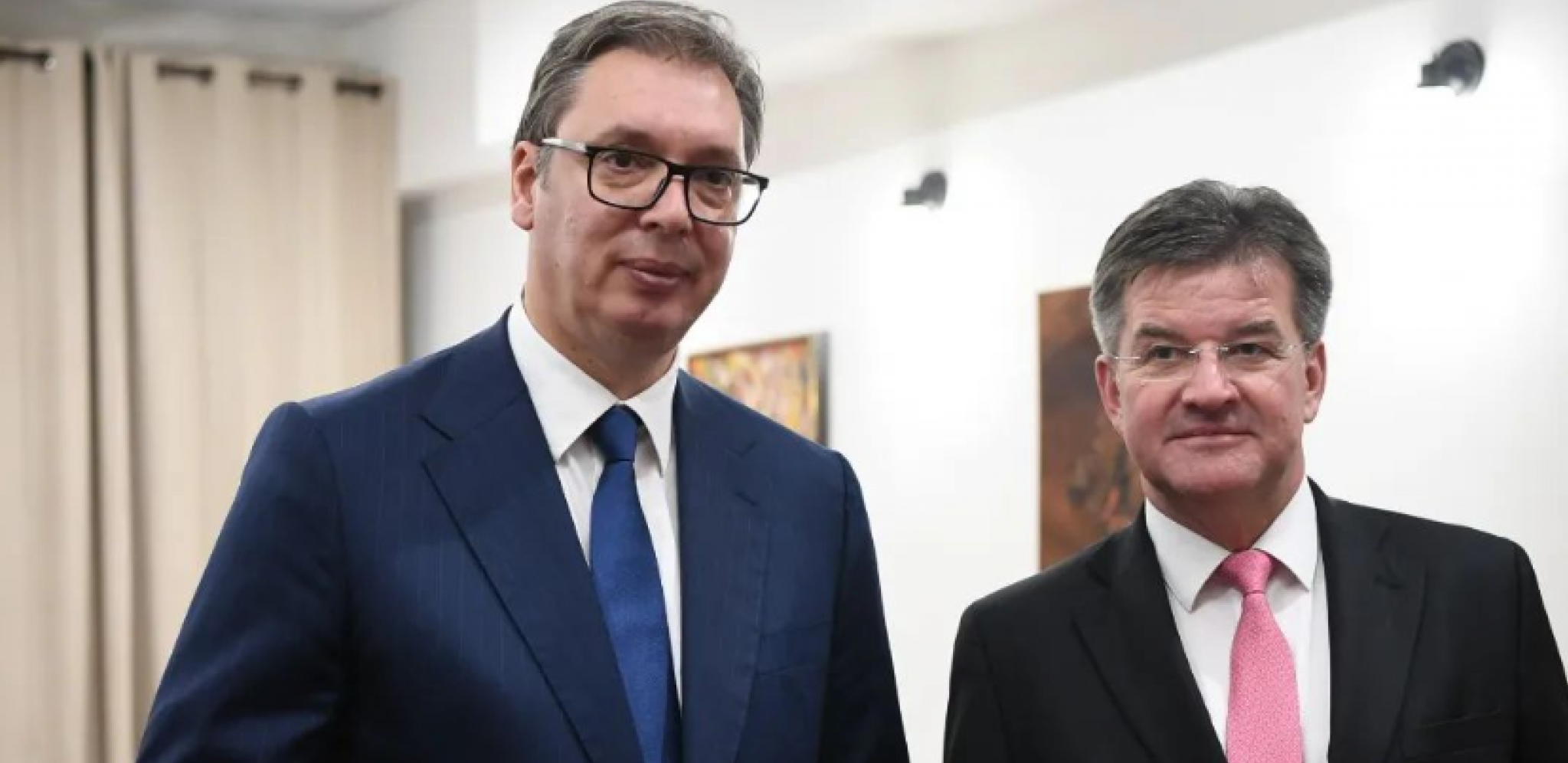 SASTANAK NA VISOKOM NIVOU Lajčak kod Vučića u zgradi Predsedništva