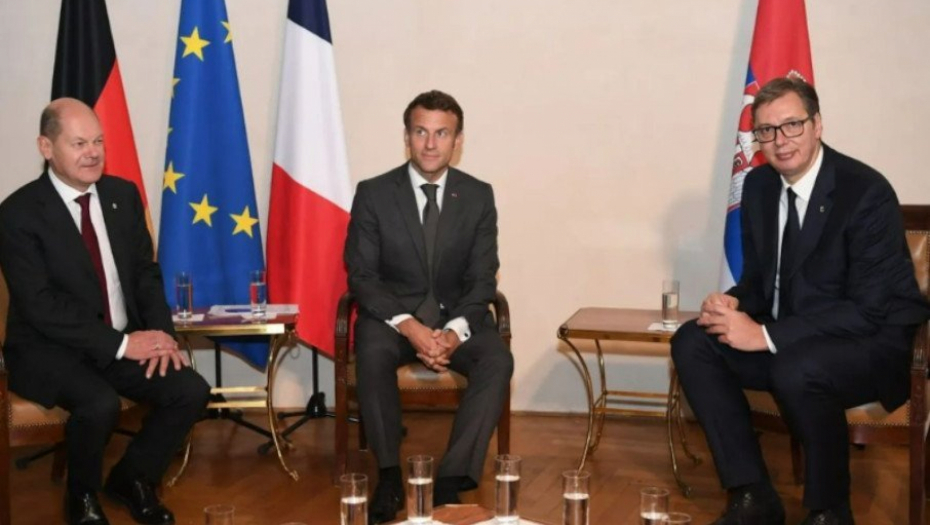 VUČIĆ SE SASTAO SA ŠOLCOM I MAKRONOM Ključne teme razgovora Kosovo i Metohija i evropski put Srbije (FOTO)