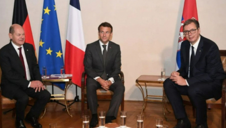 VUČIĆ SE SASTAO SA ŠOLCOM I MAKRONOM Ključne teme razgovora Kosovo i Metohija i evropski put Srbije (FOTO)