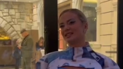 MILICA PAVLOVIĆ BLISTA NA VENČANJU VANJE MIJATOVIĆ Stajling pevačice svi komentarišu, a imala je i poruku za mladence (VIDEO)