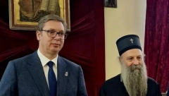 VUČIĆ SE SASTAO S PATRIJARHOM Podelio zabrinutost zbog izazova i pritisaka sa kojima se suočava naš narod na KiM i srpska država