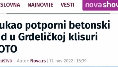 "KORIDORI SRBIJE" SE OGLASILI POVODOM LAŽNE VESTI Nikakve pukotine na potpornim zidovima u Grdelici ne postoje