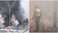 TELA, VATRA, CRN DIM PREKRIVA NEBO Snimak otkrio stravične posledice raketiranja Kijeva (VIDEO)