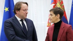 OGLASILA SE PREMIJERKA BRNABIĆ Zahvalila se Varheljiju i Žiofreu na podršci koju pružaju Srbiji u procesu evrointegracija