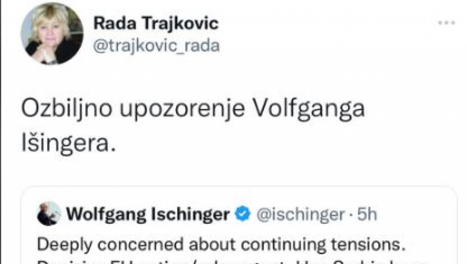 SAMO DA JE PRTOV SRBIJE! Rada Trajković ponovo podržala napad na našu zemlju i narod!