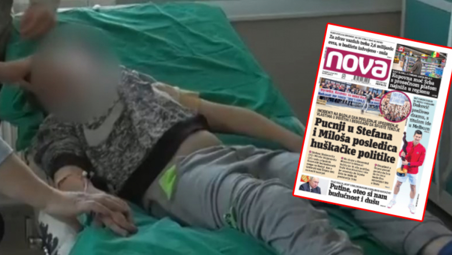 TAJKUNSKA NOVA POKUŠAVA DA IZJEDNAČI DŽELATE I ŽRTVE: Nije kriv Kurti što su ranjena srpska deca, to nam poručuju tajkunske novine sramotnom naslovnicom!