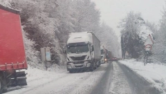 AUTO SLETEO SA PUTA KOD PRIJEPOLJA Sneg napravio kolaps, teška mehanzacija hitno upućena na teren (FOTO)