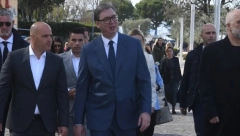 Predsednik Srbije Aleksandar Vučić stigao je na Međunarodni sajam vina, VinItaly 2023