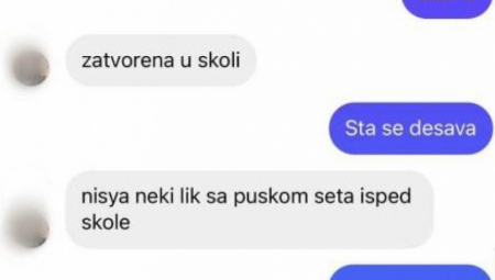 JOŠ JEDNA LAŽNA DOJAVA U BEOGRADU! Prepiska koja je uzbunila javnost: Zatvorena sam u školi, šeta sa puškom...