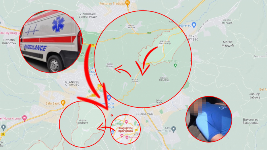 KOMPLETNA MAPA KRETANJA MONSTRUMA IZ MLADENOVCA Ubio devetoro za sat vremena u tri sela, oteo taksistu i trudnicu pa uhapšen