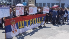 Oko 1.000 meštana opštine Štrpce okupilo se danas na skupu podrške Srbima na severu Kosova