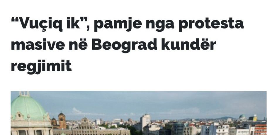 Kurtijevi mediji dali punu podršku protestima u Beogradu (FOTO)