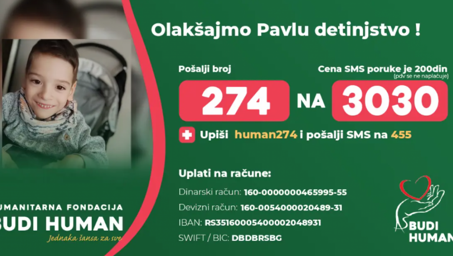 OLAKŠAJMO MALOM PAVLU DA BEZBRIŽNO RASTE Dečak je prevremeno rođen i ima najteži oblik epilepsije