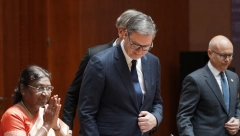 ŽIVELO PRIJATELJSTVO SRBIJE I INDIJE! Predsednik Vučić ugostio na večeri predsednicu Murmu (FOTO)