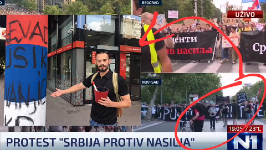 PROTEST PREDVODI ČOVEK KOJI UNIŠTAVA SRPSKE ZASTAVE! (VIDEO)