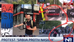 PROTEST PREDVODI ČOVEK KOJI UNIŠTAVA SRPSKE ZASTAVE! (VIDEO)