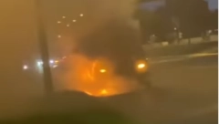 ZAPALIO SE AUTOMOBIL KOD VRČINA Ogromna gužva u smeru ka Beogradu