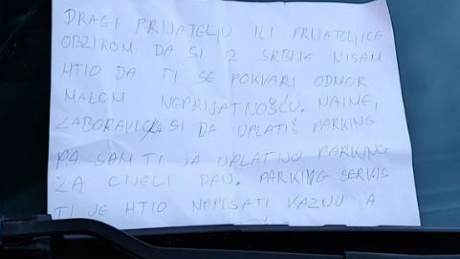 "POŠTO SI IZ SRBIJE..." Bračni par iz Beograda otišao u Zenicu, na kolima ih sačekala iznenađujuća poruka (FOTO)