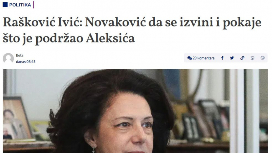 TOTALNI HAOS U NARODNOJ STRANCI Sanda udarila na Novakovića: Da se pokaje što je podržao Aleksića