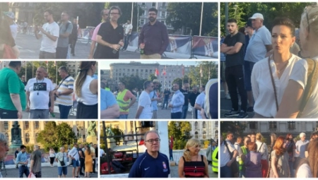 ZAVRŠEN POLITIČKI PROTEST U BEOGRADU Manji odziv građana u odnosu na prethodne proteste (FOTO/VIDEO)