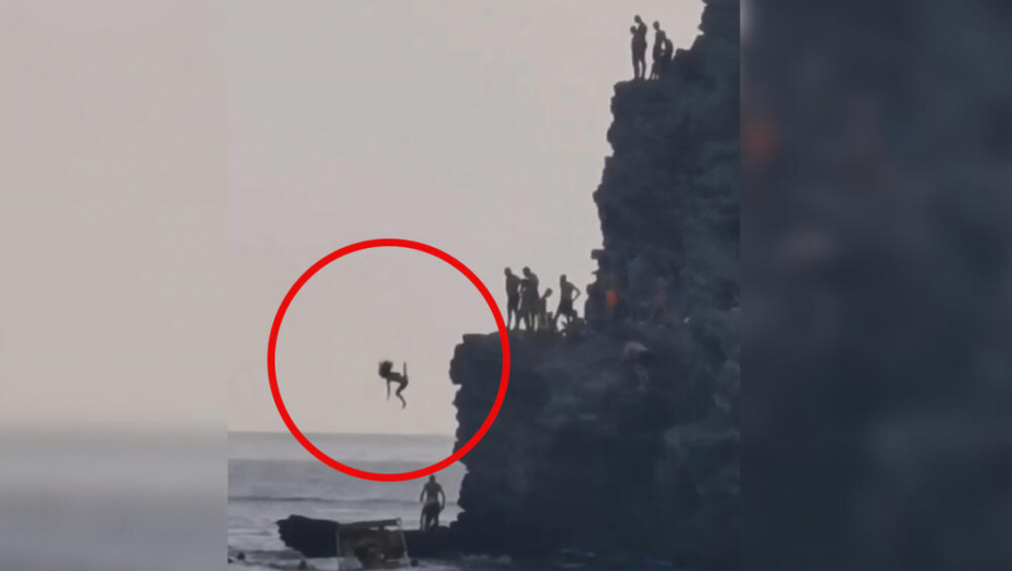 STRAVIČAN SNIMAK IZ CG: Devojka se okliznula dok je skakala sa stene - svi su ostali skamenjeni prizorom (VIDEO)
