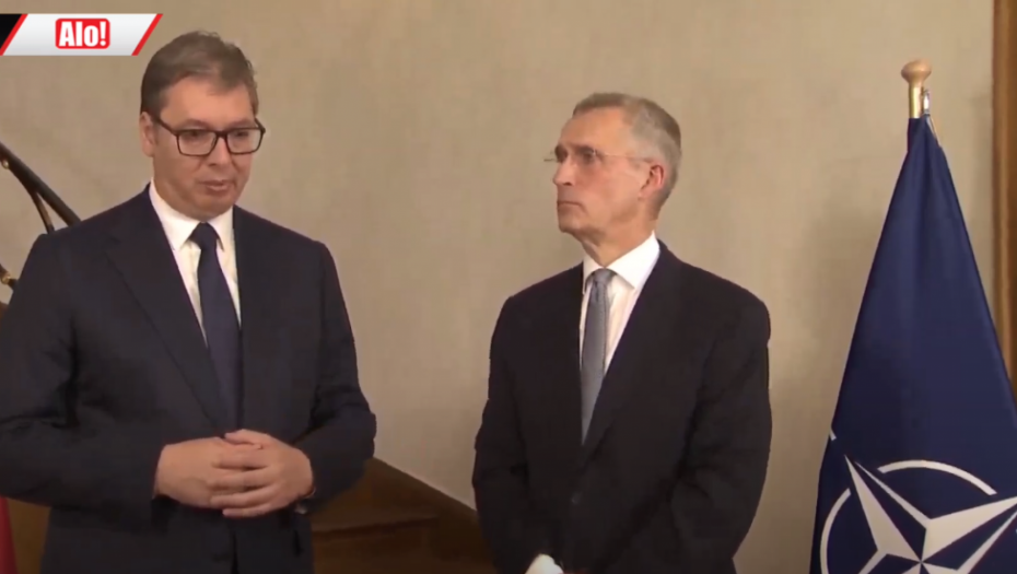 VUČIĆ I STOLTENBERG SE OBRATILI MEDIJIMA "NATO je odgovoran za sprovođenje Rezolucije 1244, morate da obezbedite sigurnost Srba"