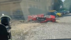 JEZIVA SCENA U PANČEVU Auto posle oluje zgnječen kao konzerva